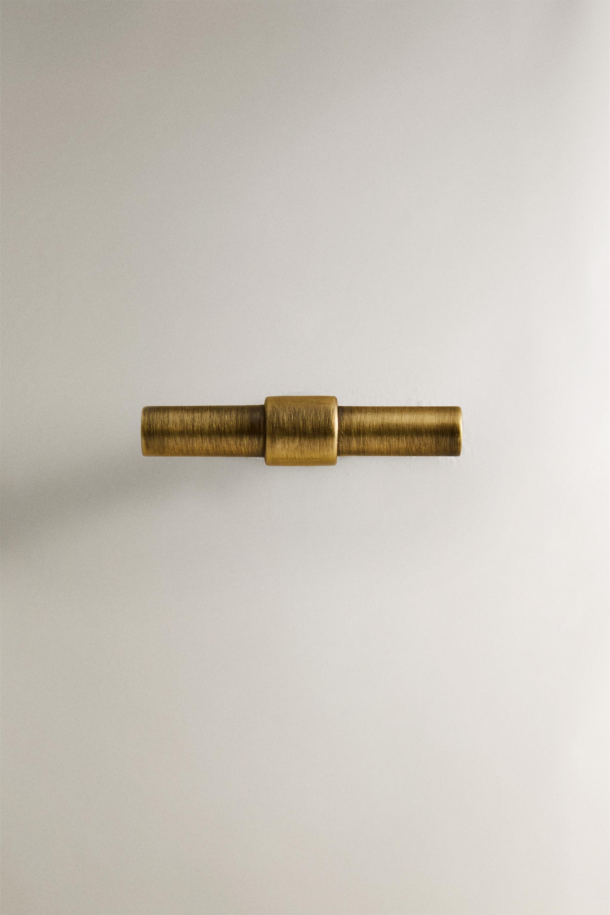 LOT DE POIGNÉES MEUBLE MÉTALLIQUES DORÉES (LOT DE 2